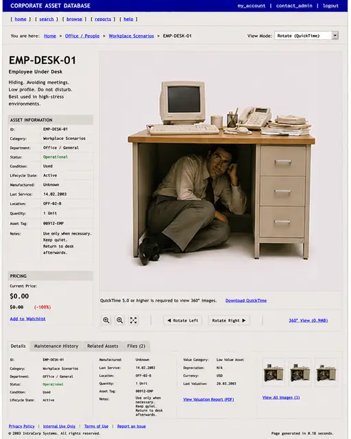 ITEM #64, EMP-DESK-01 by don't Buy