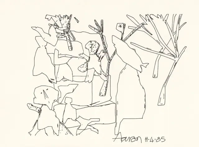 AARON at Tsukuba, #1 11-4-85 (Claim Deed Token) by Harold Cohen