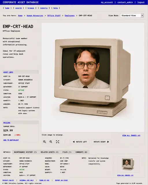 ITEM #63, EMP-CRT-HEAD by don't Buy