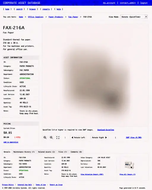 ITEM #76, FAX-216A by don't Buy