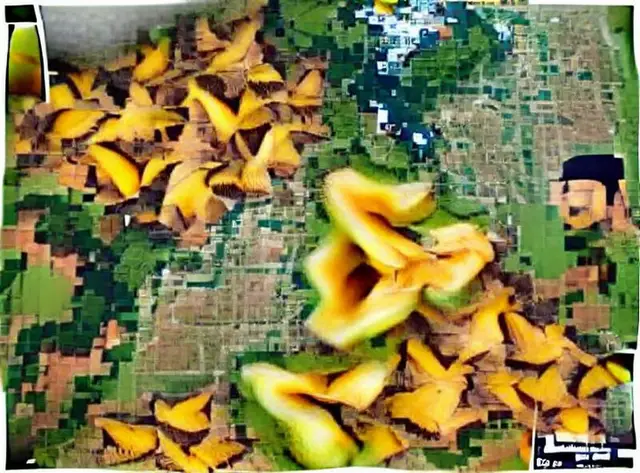 influx of pixelated butterflies consuming jackfruit causes a regenerative agriculture superstorm by Gene Kogan