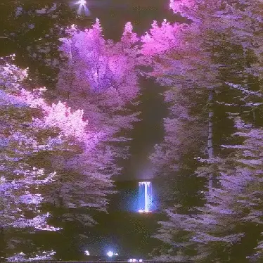 sakura trees by the window by noper