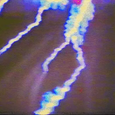 lighting strikes the asphalt under my feet by noper