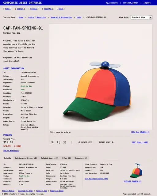 ITEM #239, CAP-FAN-SPRING-01 by don't Buy