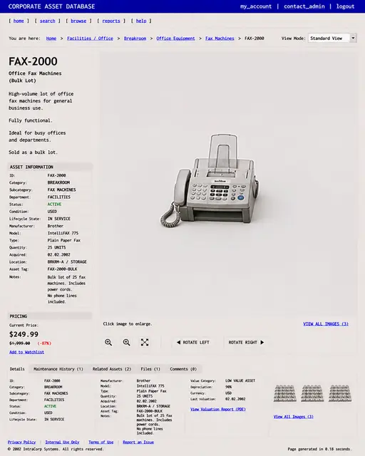 ITEM #258, FAX-2000 by don't Buy