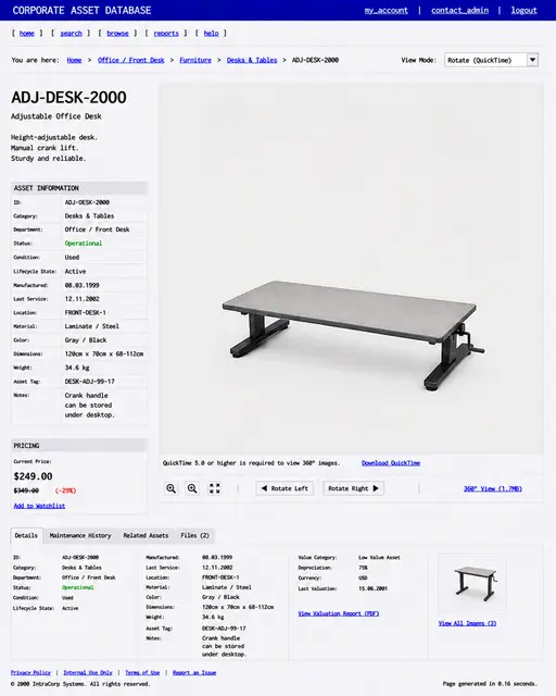 ITEM #2, ADJ-DESK-2000 by don't Buy