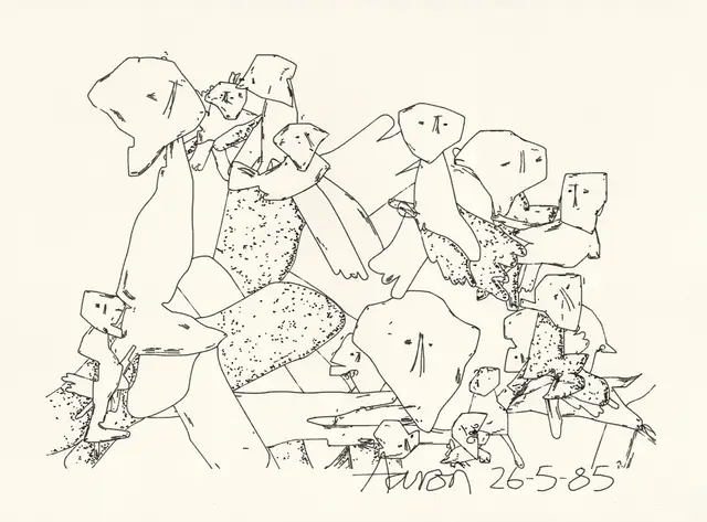 AARON at Tsukuba, #4 26-5-85 (Claim Deed Token) by Harold Cohen