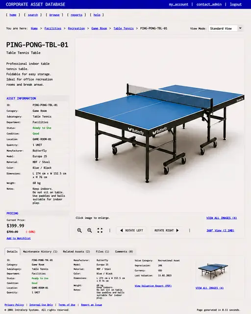 ITEM #290, PING-PONG-TBL-01 by don't Buy