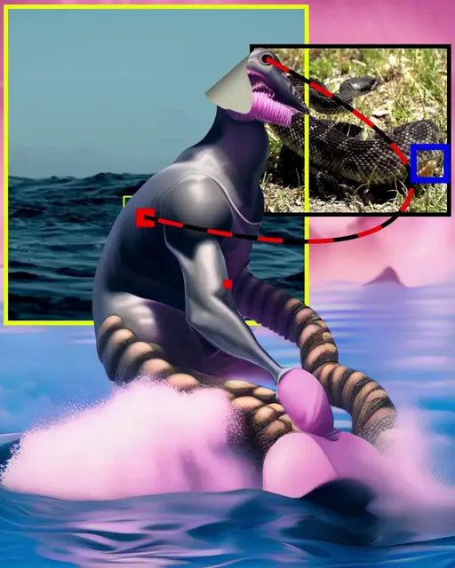 SD XL MORPHING BASED ON GREAT WHITE SHARK AND RATTLESNAKE MOTION TRACKING. (Geoffrey Lillemon) by Geoffrey Lillemon