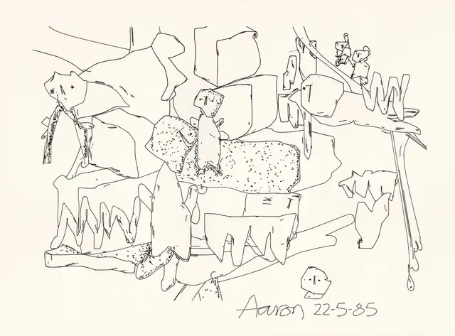 AARON at Tsukuba, #4 22-5-85 (Claim Deed Token) by Harold Cohen