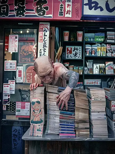 Midnight Newsstand Unfolds by Alsoguppyme