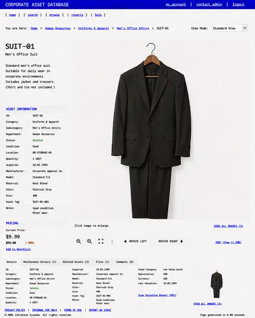 ITEM #309, SUIT-01 by don't Buy