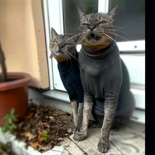 Two-Hungry-Kittens by Mind Wank