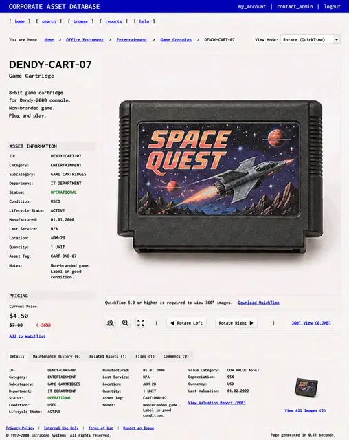 ITEM #50, DENDY-CART-07 by don't Buy