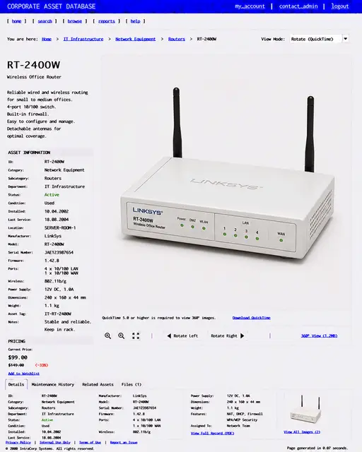 ITEM #148, RT-2400W by don't Buy