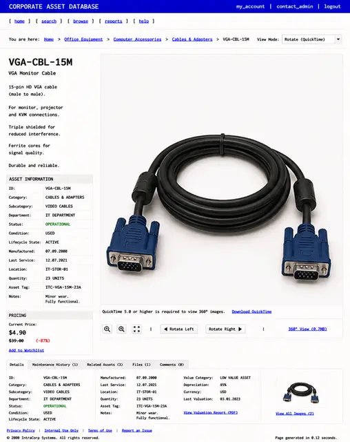 ITEM #192, VGA-CBL-15M by don't Buy