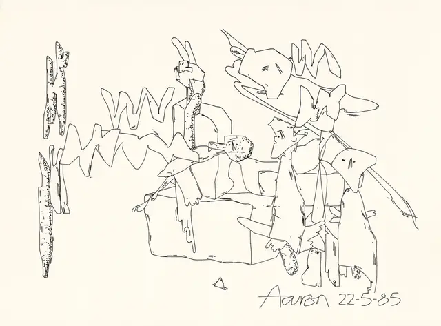 AARON at Tsukuba, #7 22-5-85 (Claim Deed Token) by Harold Cohen