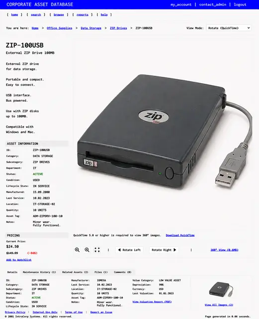 ITEM #320, ZIP-100USB by don't Buy