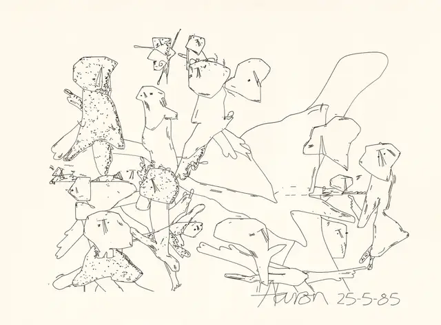 AARON at Tsukuba, #3 25-5-85 (Claim Deed Token) by Harold Cohen