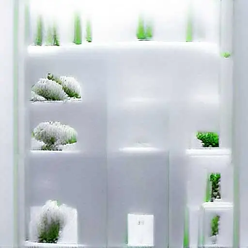 Artifacts8 - a digitalized plant in a white room (Milo Poelman) by Milo Poelman