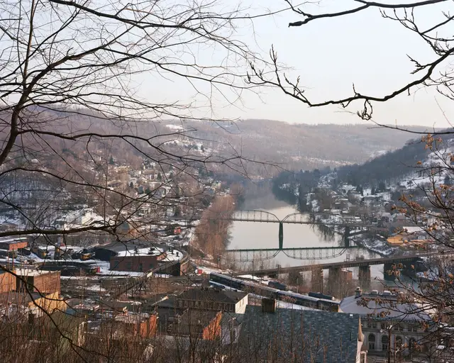 Monogahela River, Grafton, West Virginia, February by Joel Sternfeld