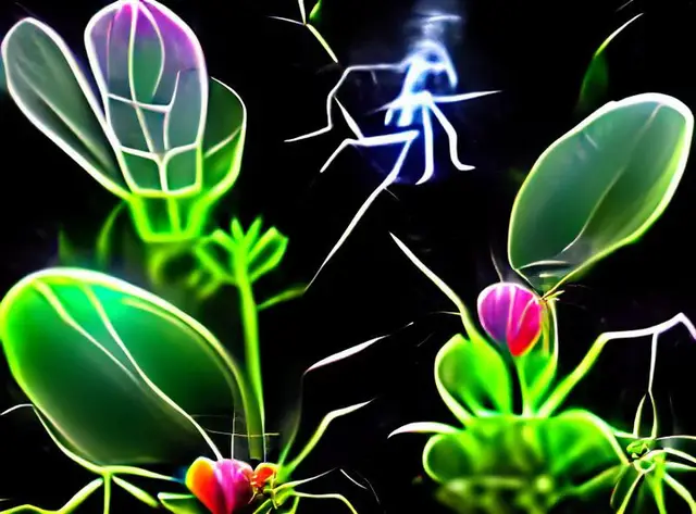plants teleporting bugs by Gene Kogan