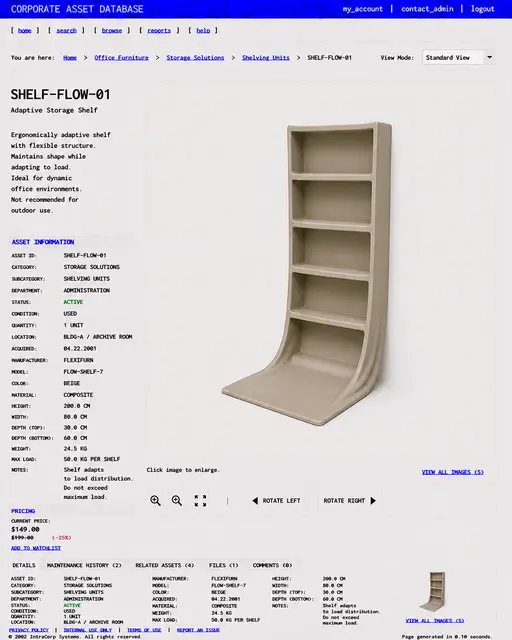 ITEM #157, SHELF-FLOW-01 by don't Buy