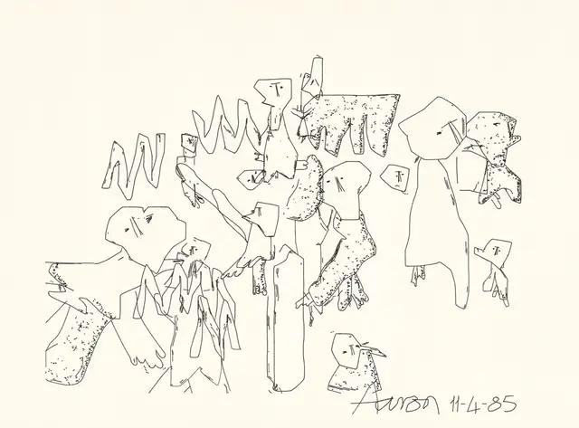 AARON at Tsukuba, #7 11-4-85 (Claim Deed Token) by Harold Cohen