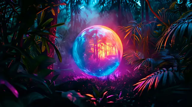 Plasma bubble fusing with nature in a tropical forest (Leo Espinoza) by Leo Espinoza