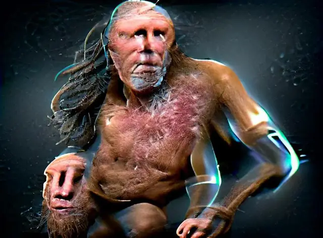 A prehistoric human from the future by Gene Kogan