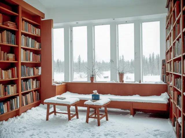 Frosty Book Nook by Antti Karppinen