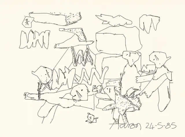 AARON at Tsukuba, #1 24-5-85 (Claim Deed Token) by Harold Cohen