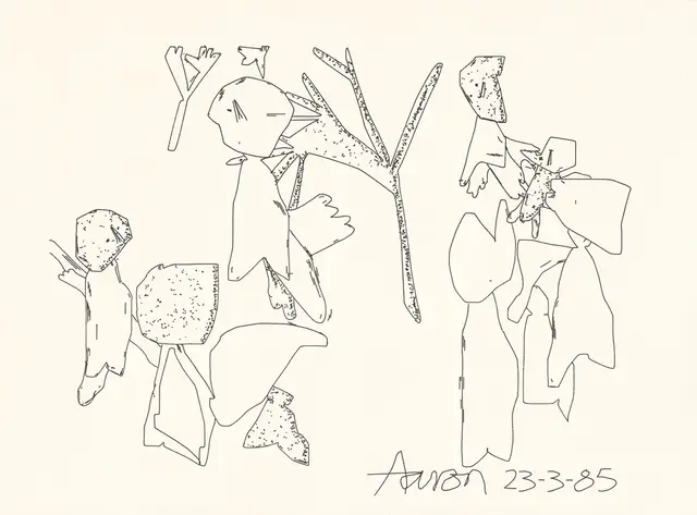AARON at Tsukuba, #1 23-3-85 (Claim Deed Token) by Harold Cohen