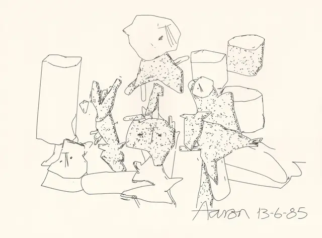 AARON at Tsukuba, #2 13-6-85 (Claim Deed Token) by Harold Cohen