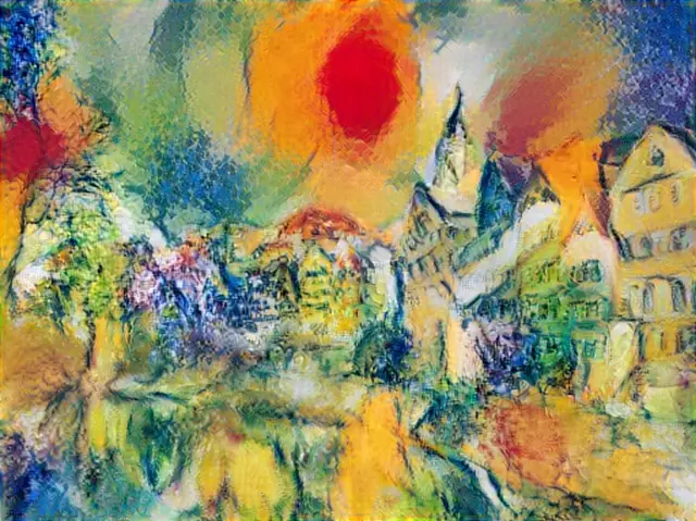 Ri Tuebingen Neckarfront - Gi Chagall Lovers At Vence,
"A Neural Algorithm of Artistic Style", Unpublished by Leon Gatys