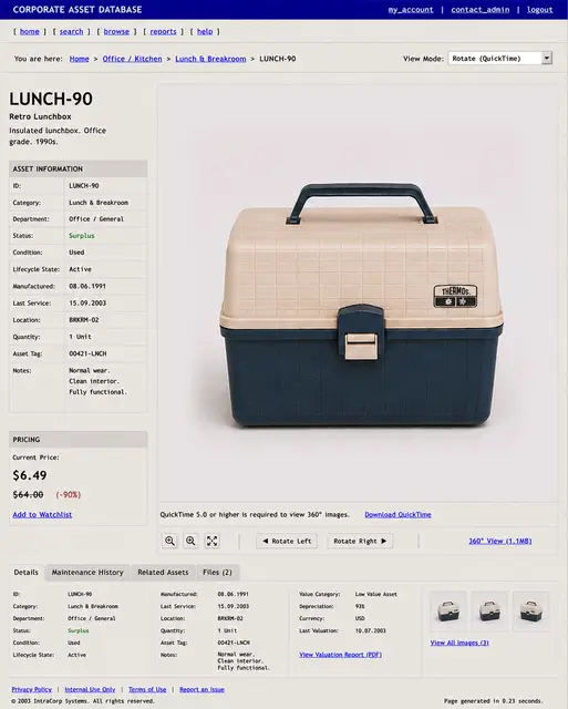 ITEM #106, LUNCH-90 by don't Buy