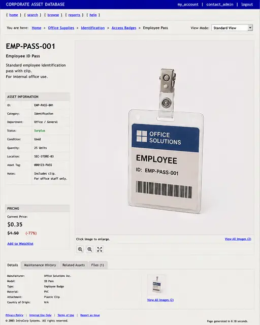 ITEM #66, EMP-PASS-001 by don't Buy