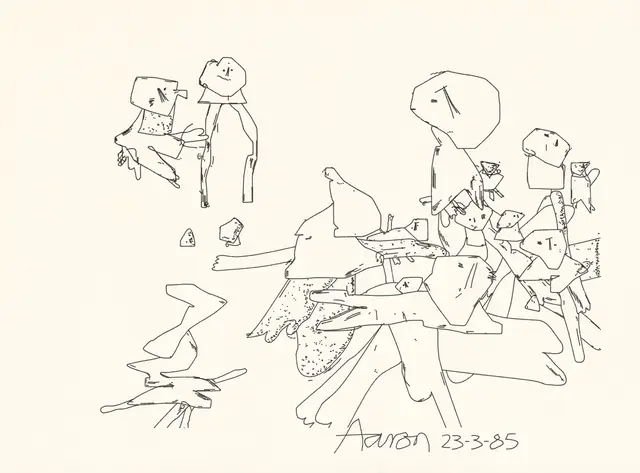 AARON at Tsukuba, #2 23-3-85 (Claim Deed Token) by Harold Cohen