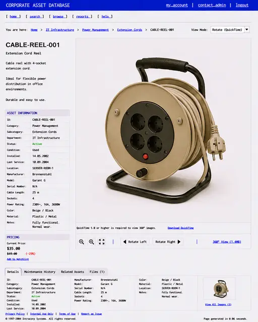 ITEM #19, CABLE-REEL-001 by don't Buy