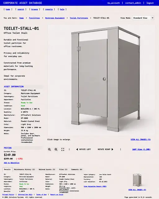 ITEM #313, TOILET-STALL-01 by don't Buy
