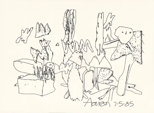 AARON at Tsukuba, #1 7-5-85 (Claim Deed Token) by Harold Cohen