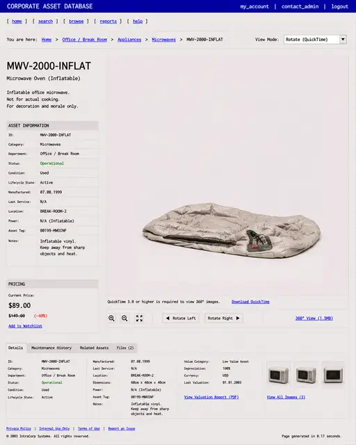 ITEM #127, MWV-2000-INFLAT by don't Buy