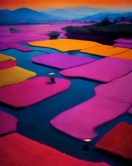 Rice Fields (Sheldrick) by Sheldrick