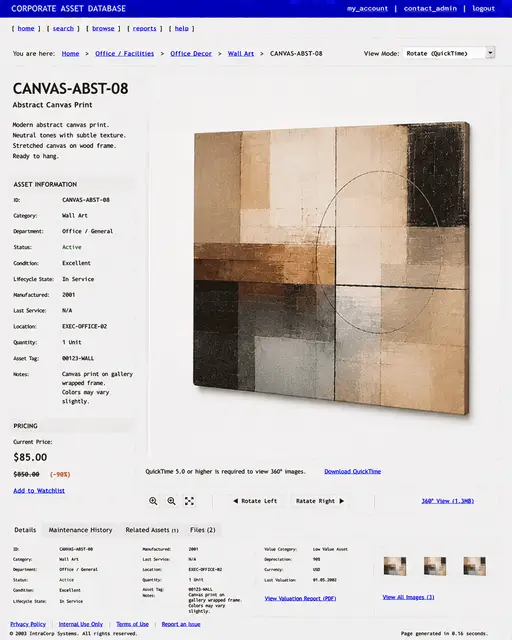 ITEM #238, CANVAS-ABST-08 by don't Buy