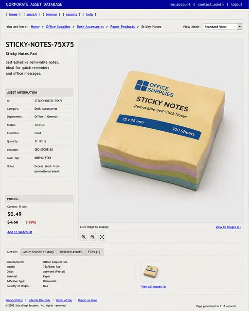 ITEM #168, STICKY-NOTES-75X75 by don't Buy